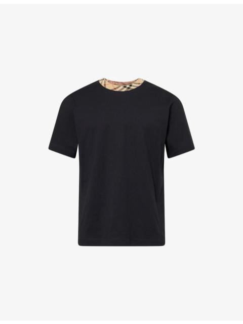 Burberry Check-Print Short-Sleeves Cotton-Jersey T-Shirt