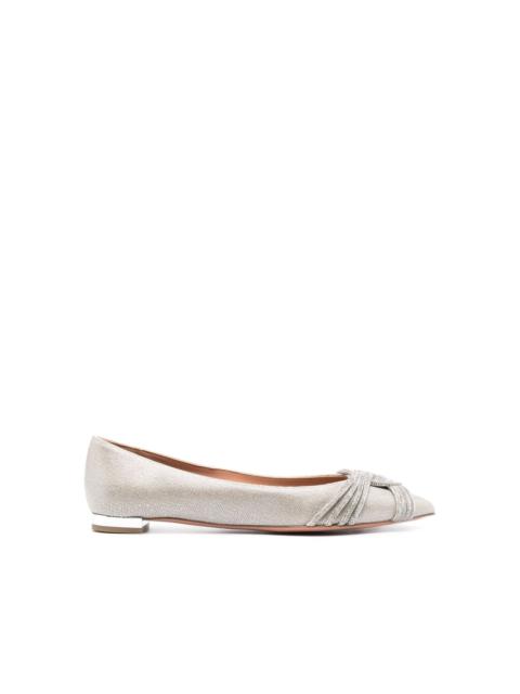 Gatsby crystal-embellished ballerina shoes