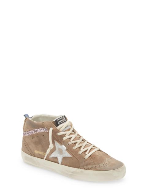 Mid Star Glitter Sneaker in Brown/Leo/Silver