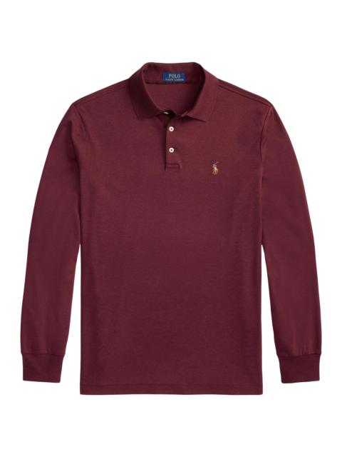 Polo Ralph Lauren Men's Cotton Long-Sleeve Polo Shirt - Spring Wine Heather