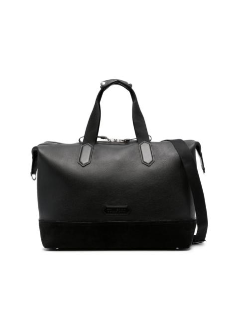 logo-patch pebbled holdall