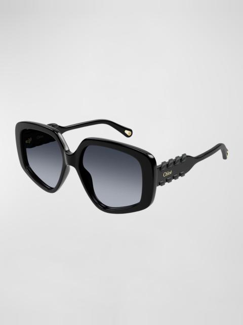 Acetate Rectangle Sunglasses