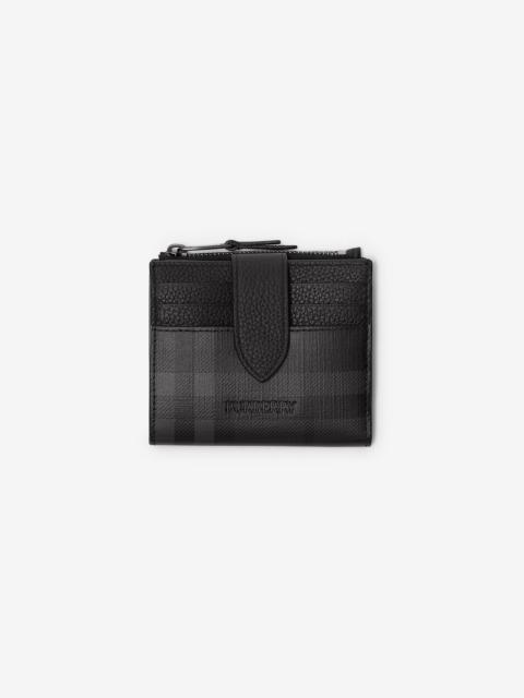 Burberry City Check Zip Bifiold Wallet