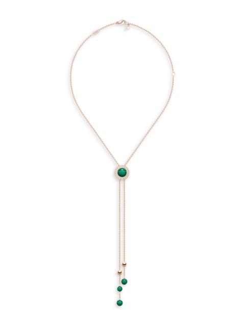 Piaget 포즈 18k 로즈 골드 Malachite 펜던트 목걸이
