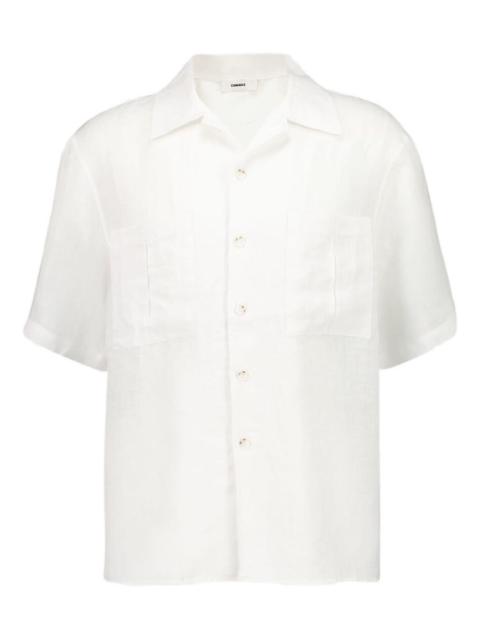 COMMAS V-neck patch-pocket shirt