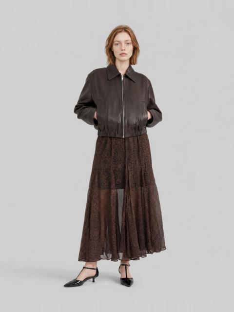 The Kooples LONG LEOPARD-PRINT SKIRT