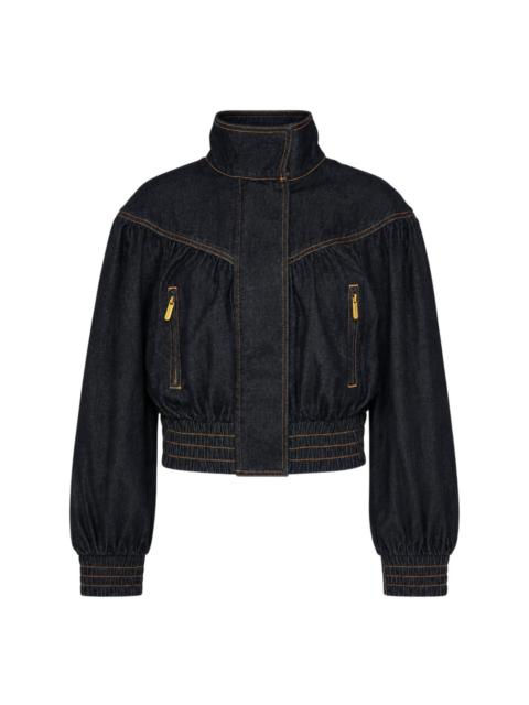 Zimmermann Denim Handkerchief Bomber Jacket