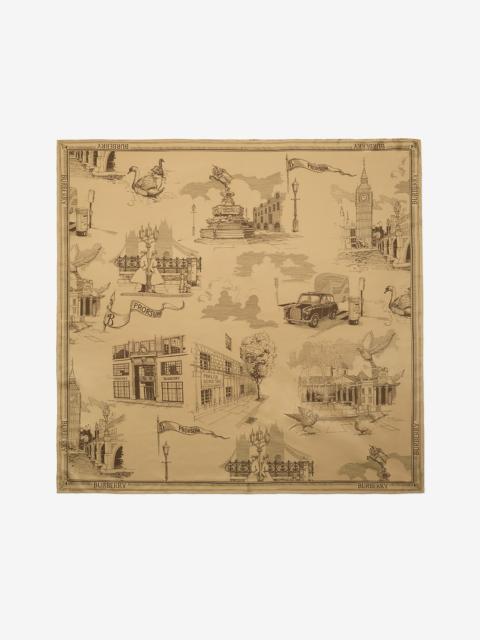 Burberry London Landmarks Silk Scarf