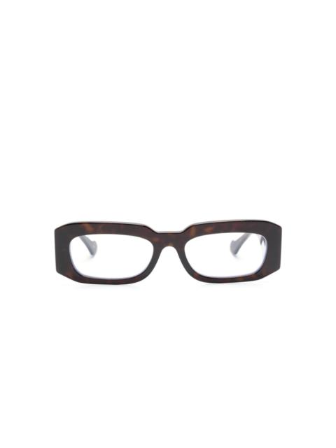 logo-print rectangle-frame glasses