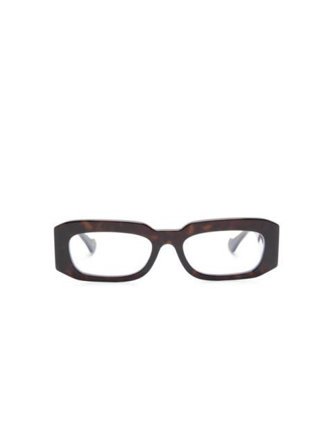 GUCCI logo-print rectangle-frame glasses