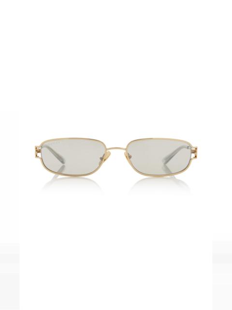 GUCCI Square-Frame Metal Sunglasses