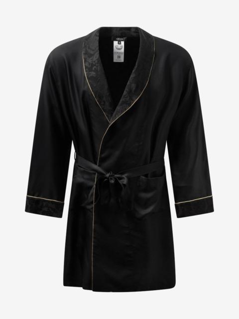 VERSACE Black Silk Dressing Gown