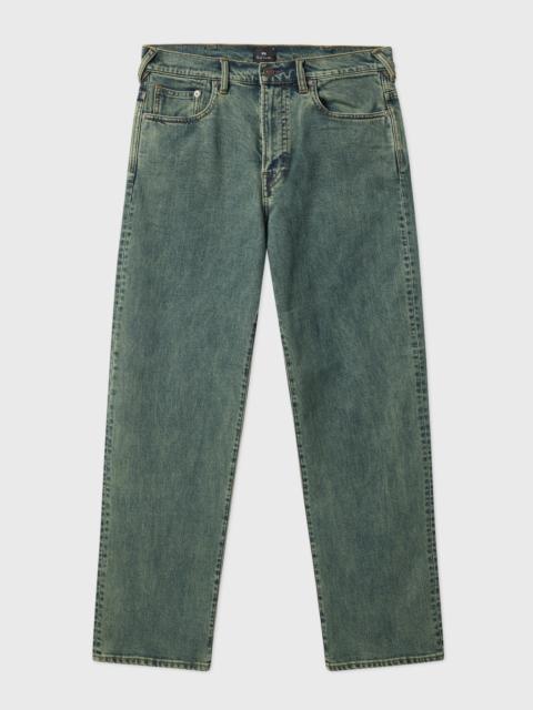 Paul Smith Relaxed-Fit Yellow Tint Crosshatch Stretch Jeans