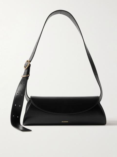 Jil Sander Small leather shoulder bag Black