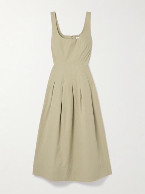 Proenza Schouler Allen Pleated Cotton-poplin Midi Dress
