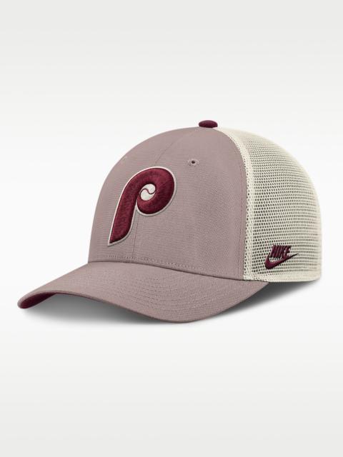 Nike Philadelphia Phillies Cooperstown Rise Men's Nike MLB Adjustable Trucker Hat