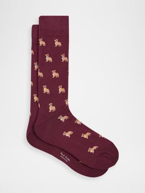 Paul Smith Men's Irwin Bulldog Crew Socks
