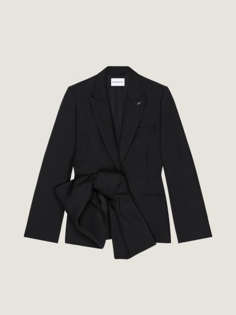 Givenchy SINGLE-BREASTED JACKET IN WOOL AND MOHAIR WITH BOW