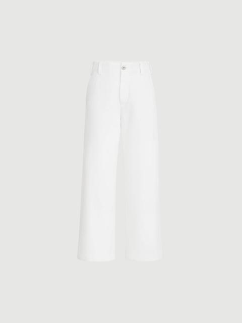 Brunello Cucinelli Cotton and linen gabardine cropped chino trousers