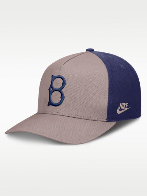 Nike Brooklyn Dodgers Cooperstown Rise Men's Nike MLB A-Frame Adjustable Hat