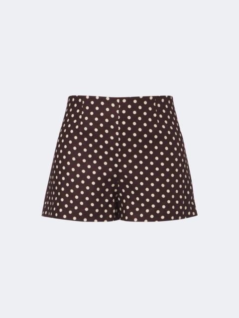 FAITHFULL Lila polka-dot linen shorts