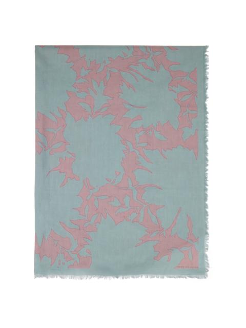 Dries Van Noten Blue & Pink Floral Scarf