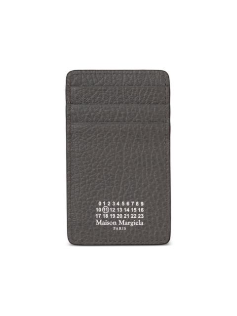 Maison Margiela logo-print grained card holder