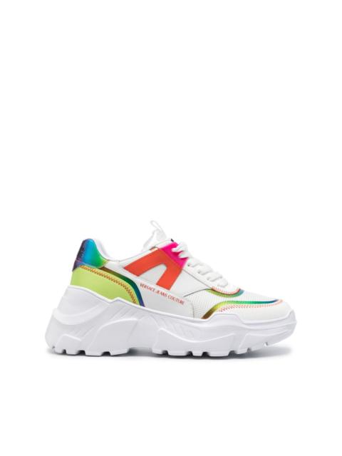 VERSACE JEANS COUTURE gradient-effect panelled sneakers