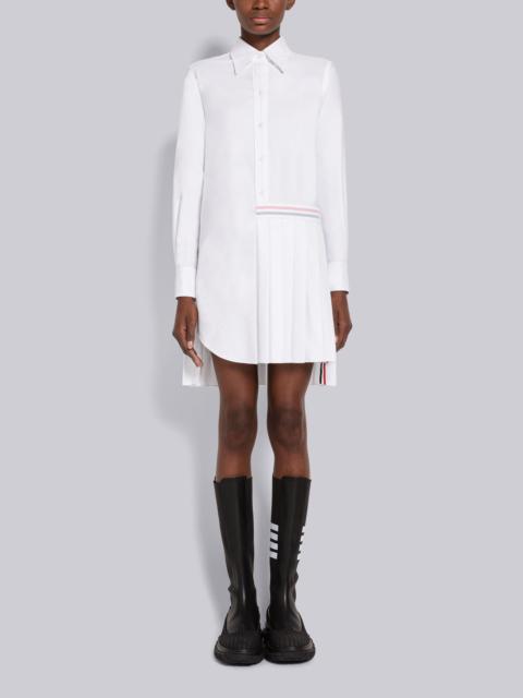 Thom Browne Oxford Half Pleated Shirtdress