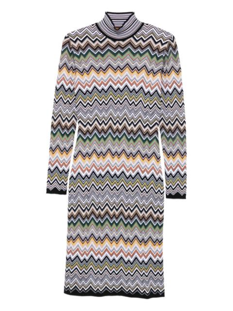 Missoni zig-zag high-neck midi dress