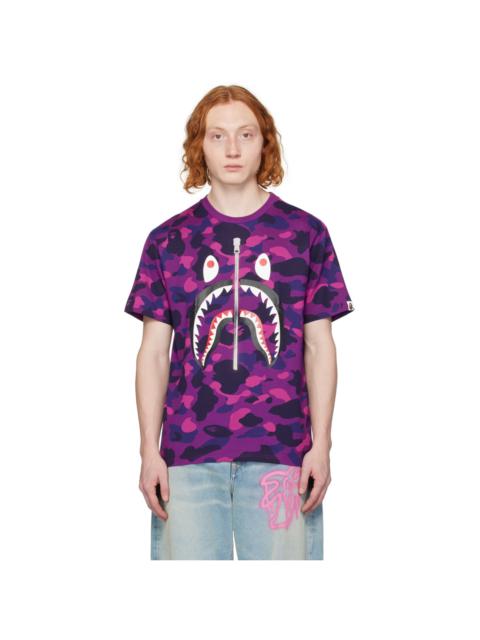 Purple Color Camo Shark T-Shirt