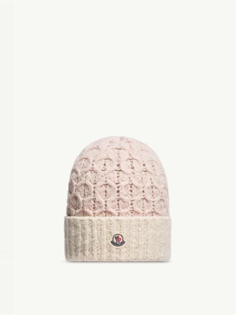 Moncler Mouliné Cable Wool Blend Beanie