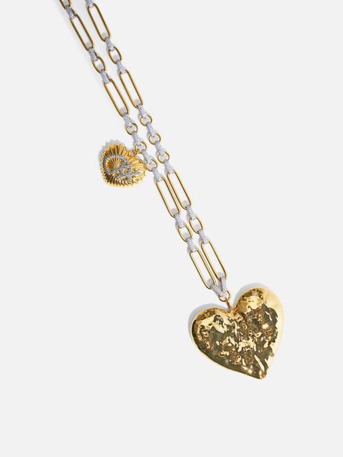CAMILLA THE HEART STRING QUINTET PENDANT NECKLACE GOLD