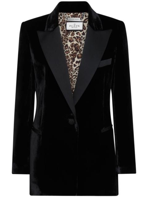 PHILIPP PLEIN single-breasted velvet blazer