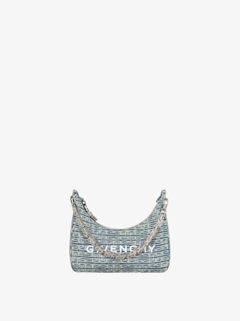 Givenchy MINI MOON CUT OUT BAG IN 4G DENIM AND CHAIN