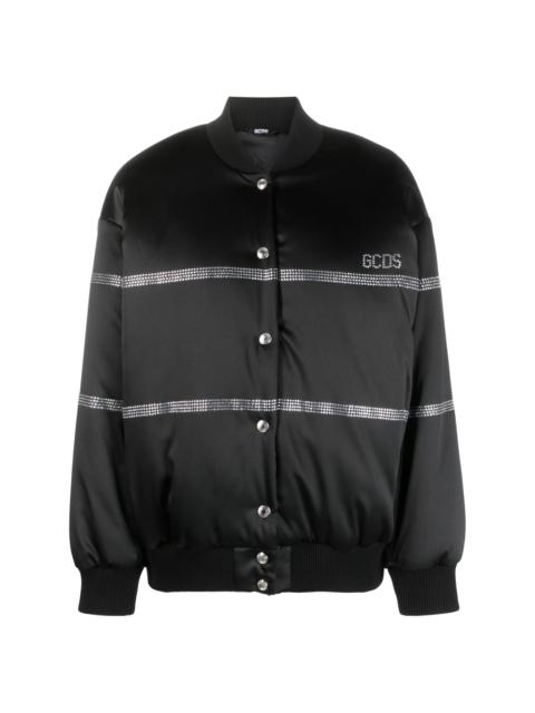GCDS Bling logo-embellished bomber jacket