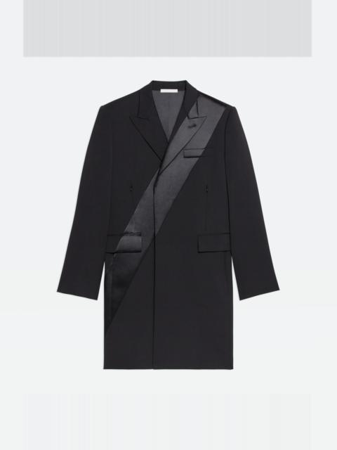 Helmut Lang VIRGIN WOOL TUXEDO CAR COAT