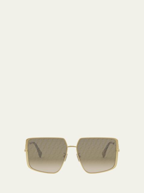 FF Square Metal & Nylon Sunglasses