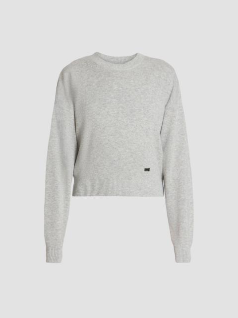 Victoria Beckham Women's Wool-Blend Crewneck Sweater - Mid Grey Marl