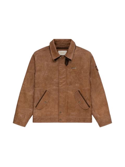 AIMÉ LEON DORE Aime Leon Dore Leather Aviator Jacket Brown
