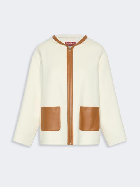 Max Mara COMICA Wool, silk and cashmere hooded coat - WHITE