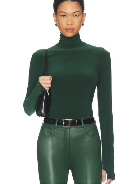 NORMA KAMALI Slim Fit Long Sleeve Turtle Top