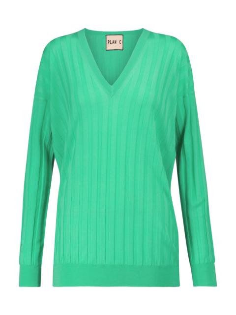 Plan C Ribbed wool sweater