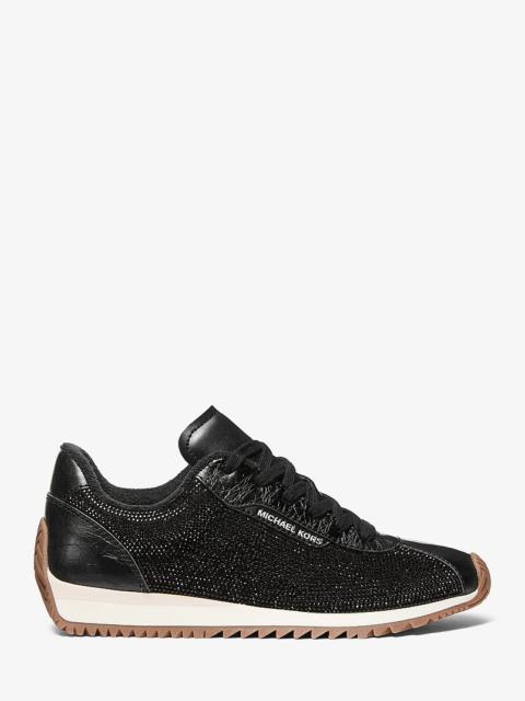 MICHAEL KORS Rhodes Embellished Leather Trainer