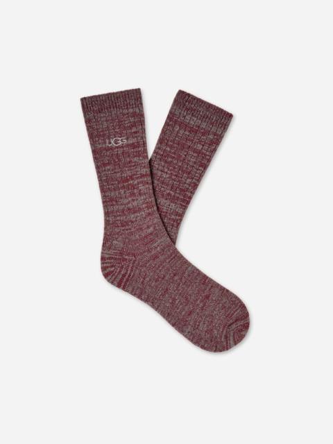 UGG ® Men's Trey Rib Knit Crew Polyester Blend/Recycled Materials in Coffee Berry