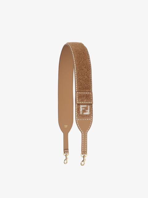 FENDI Beige sheepskin shoulder strap