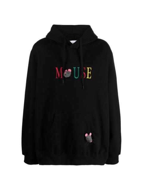 doublet motif-embroidered cotton hoodie