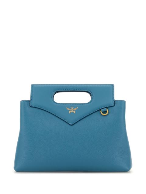 Turquoise leather mini Soft Diamond handbag