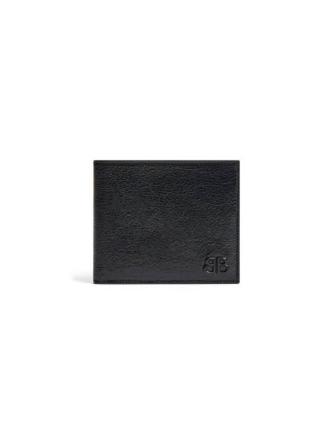 Men's Monaco Square Folded Wallet  in Black