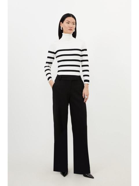 KAREN MILLEN Compact Stretch Essential Tailored Straight Leg Trouser